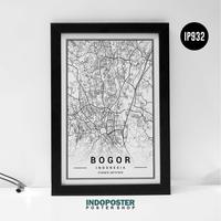 Gambar Poster Peta Map Kota Bogor Indonesia PIPIMOCI A2 60X40cm dari pipimoci home & craft undefined 1 Tokopedia