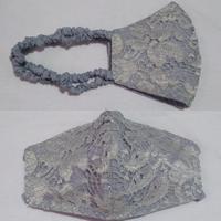 Gambar Masker Kain Brukat Cantik hijab/headloop untuk acara resmi - Putih, Hijab/Headloop dari Bellashoppu undefined 3 Tokopedia