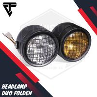 Gambar Headlamp Lampu Depan Grill Motor Twin Folden Benelli W175 XSR Scorpio dari TWISTIC CUSTOM undefined 3 Tokopedia