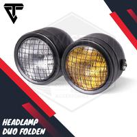 Gambar Headlamp Lampu Depan Grill Motor Twin Folden Benelli W175 XSR Scorpio dari TWISTIC CUSTOM undefined 1 Tokopedia