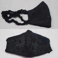 Gambar Masker Kain Brukat Cantik hijab/headloop untuk acara resmi - Putih, Hijab/Headloop dari Bellashoppu undefined 5 Tokopedia