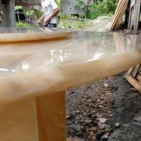 Gambar Meja Makan Bundar Putar Onyx Bawean Kaki segi enam dari Galeri Marmer Onyx undefined 5 Tokopedia
