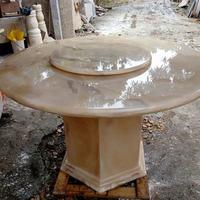 Gambar Meja Makan Bundar Putar Onyx Bawean Kaki segi enam dari Galeri Marmer Onyx undefined 1 Tokopedia