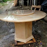 Gambar Meja Makan Bundar Putar Onyx Bawean Kaki segi enam dari Galeri Marmer Onyx undefined 2 Tokopedia