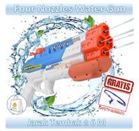 Gambar Mainan Pistol Air Tembakan Anak Besar Water Gun 4 Nozz Water Soaker dari Happy-Gou undefined 1 Tokopedia