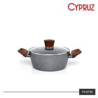 Gambar Cypruz PI-0735 Panci Marble Bakelite Kayu 20cm + Tutup dari Home Electro undefined 2 Tokopedia