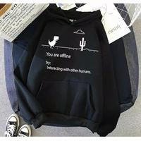 Gambar sweater hoodie offline notice wanita pria kekinian bahan fleece tebal - lilac dari F2.Sweater undefined 5 Tokopedia