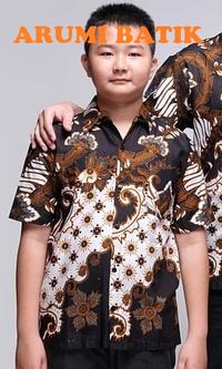 Gambar Seragam Batik Anak Kemeja Laki Les Santri Yayasan Panti Pesantren - no 3 dari Arumi Batik undefined 3 Tokopedia