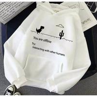 Gambar sweater hoodie offline notice wanita pria kekinian bahan fleece tebal - lilac dari F2.Sweater undefined 3 Tokopedia