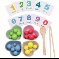 Gambar mainan edukasi anak bola berhitung dengan sumpit/Marble count dari AUTO KID II undefined 3 Tokopedia