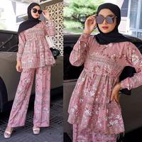 Gambar Prita One Set /Setelan Muslim Motif / One Set Premium - atasan polos dari @Rose Store undefined 2 Tokopedia