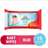 Gambar Kodomo Baby Wipes 10s Buy 1 Get 1 - Kodomo Tissue Basah Bayi 10s+10s - Biru dari Applebaby29 undefined 2 Tokopedia