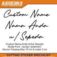 Gambar Cutting sticker Nama Sepeda Custom Nama Anda - Putih dari Blackdesign Sticker undefined 1 Tokopedia