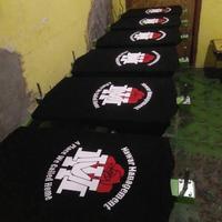 Gambar sablon kaos plastisol satuan lusinan sablon kaos murah bukan rubber - Hitam M, 3 warna dari Oksi Bumi Outdoor undefined 2 Tokopedia