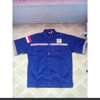 Gambar BAJU KERJA SAFETY LENGAN PENDEK BIRU + LOGO P3K & BENDERA MERAH PUTIH dari Cakrawala Safety undefined 2 Tokopedia