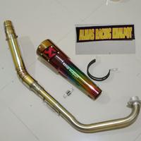 Gambar KNALPOT RACING AKRAPOVIC GLAS PELANGI VIXION/R15/CB150/CBR150/FU/DLL dari Almas knalpot undefined 3 Tokopedia