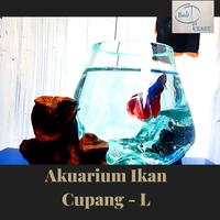Gambar Akuarium ikan unik size L / aquascape / pot kaca / akuarium kaca tiup - EXTRA BUBBLE dari Bali Art Craft undefined 5 Tokopedia
