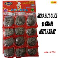 Gambar Serabut / Kawat Besi Cuci Piring / Panci Anti Karat Besco 30 gram dari atkbagus88 undefined 4 Tokopedia