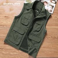 Gambar jaket rompi pria/rompi keren/rompi terbaru/rompi motor pelindung dada - Merah, XXL dari almahira online shopp undefined 2 Tokopedia