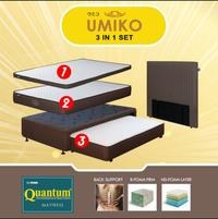 Gambar Quantum springbed 3 In 1 umiko 120 x 200 fullset Headboard Umiko Brown dari Quantum Batam undefined 4 Tokopedia