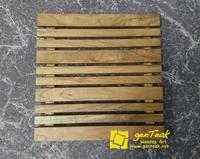 Gambar tatakan gelas kayu / alas gelas / tatakan gelas unik model slats besar dari genTeak undefined 1 Tokopedia