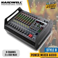 Gambar Power Mixer Audio 8 Ch - 2 x 450 Watt HARDWELL STYLE 8P USB Soundcard dari Digi Audio Store undefined 4 Tokopedia