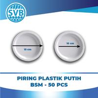 Gambar Piring plastik kecil kue cake ulang tahun birthday party pesta putih - dari SVB Offices & Online Supplies undefined 2 Tokopedia
