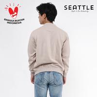 Gambar Sweater Crewneck Sweatshirt Japanese Style Premium Katun Warna Beige - Ash Sport, L dari Seattle undefined 3 Tokopedia