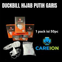 Gambar MASKER DUCKBILL HIJAB MASKER HIJAB DUCKBILL EARLOOP ISI 50 MASKER - Putih, L dari alyaacc-27 undefined 5 Tokopedia