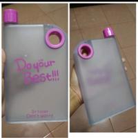 Gambar botol bekal minum elegan ramping pipih slim bottle A5 memo bontot - Do your best dari Love Babies n Kidz undefined 3 Tokopedia