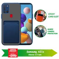 Gambar Casing SoftCase Simpan Kartu Card Slot Samsung A21S Colored Holder - Hijau, SAMSUNG A21S dari Helo Aksesoris undefined 1 Tokopedia