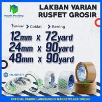 Gambar LAKBAN RUSFET GROSIR - Lakban Super Clear PREMIUM QUALITY MURAH SATUAN dari PabrikPacking undefined 3 Tokopedia