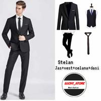 Gambar stelan jas pria fullset/stelan blazer fullset - Hitam, M dari lucky_store_25 undefined 1 Tokopedia