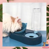 Gambar PTLOM Tempat Makan Minum Kucing Anjing Feeding Dishes - CH50500 - Blue dari PETIVORA undefined 3 Tokopedia
