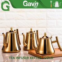 Gambar Teko Teh Saringan - Teapot Infuser Kashi Kettle 1.2L Tea Maker Gold - 1.2L dari Gavintoys undefined 1 Tokopedia