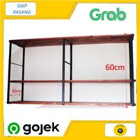 Gambar TIG Rak susun lebar besi dan kayu serbaguna / rak dinding serbaguna - - 30x60cm dari playwoodjakarta undefined 4 Tokopedia