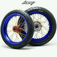 Gambar BAN SET SUPERMOTO YAMAHA WR 155 FULL VARIANT RING ROSSI 17-17 H36 - 120/70-140/60 dari Noah MX undefined 4 Tokopedia