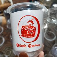 Gambar Sablon Cup Gelas Plastik 12oz 14oz 16oz 22oz oval/datar tebal 7-9 gram - 12 oz 7gr, datar dari sarah indah sablon undefined 2 Tokopedia