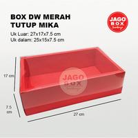 Gambar BOX DW KUE KERING SOUVENIR IVORY MERAH + TUTUP MIKA 27x17x7.5 cm - Polos dari Jago Box Surabaya undefined 3 Tokopedia