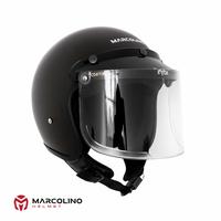 Gambar Helm Bogo Retro Marcolino Dark Choco / Cokelart Tua Doff SNI Flat Visor by JMC Helmet - Silver, S dari JMC Helmet undefined 2 Tokopedia