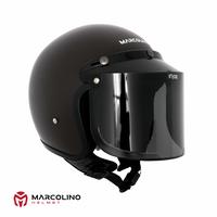 Gambar Helm Bogo Retro Marcolino Dark Choco / Cokelart Tua Doff SNI Flat Visor by JMC Helmet - Silver, S dari JMC Helmet undefined 3 Tokopedia