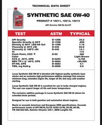 Gambar lucas oil synthetic SAE 0W40 - 650ml dari aluna khadeeza undefined 3 Tokopedia