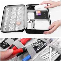 Gambar Tas Aksesoris HP Gadget Travel Bag Organizer Kabel Data Charger - maroon dari aditya bakul undefined 5 Tokopedia