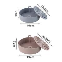 Gambar Air Fryer pot silikon / Silicone pot bulat mirip balsang FREE CAPITAN - Abu-abu, small dari SKI mall undefined 2 Tokopedia