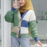 Gambar (M91)cardigan rajut hazzel combo - burgundi, All Size dari MCLO official undefined 2 Tokopedia