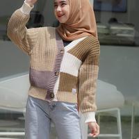 Gambar (M91)cardigan rajut hazzel combo - burgundi, All Size dari MCLO official undefined 3 Tokopedia