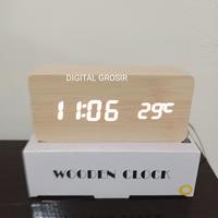 Gambar Jam Meja Kayu Led Digital Alarm Wood Clock with temperatur 02 - Bamboo ledmerah dari DIGITAL GROSIR undefined 2 Tokopedia