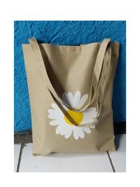 Gambar TAS TOTE BAG KANVAS PREMIUM MOTIF BUNGA DAISY CANTIK SIMPLE PRAKTIS - Cream, TANPARESELETING dari Love-Q undefined 3 Tokopedia