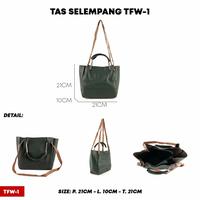 Gambar Tas wanita kulit/Tas jalan jalan/tas kerja wanita kode TFW 01 - hijau botol dari Deo Bags undefined 5 Tokopedia