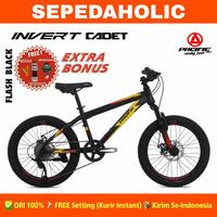 Gambar Sepeda Gunung MTB PACIFIC INVERT CADET 20 Inch 9 Speed Rem Cakram - Flash Black dari Sepedaholic undefined 1 Tokopedia